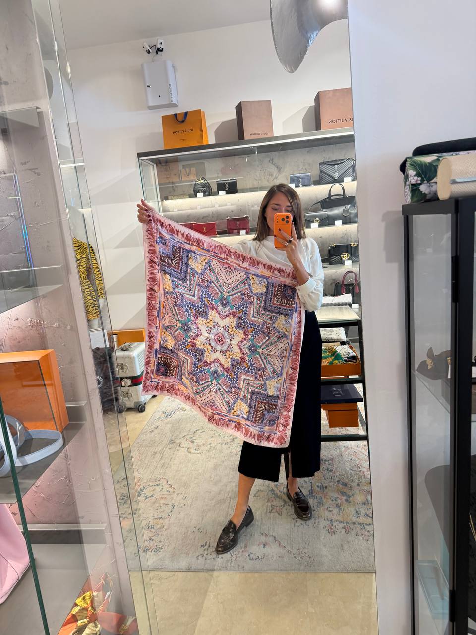FOULARD SETA LOUIS VUITTON TONI PASTELLO CON SCATOLA