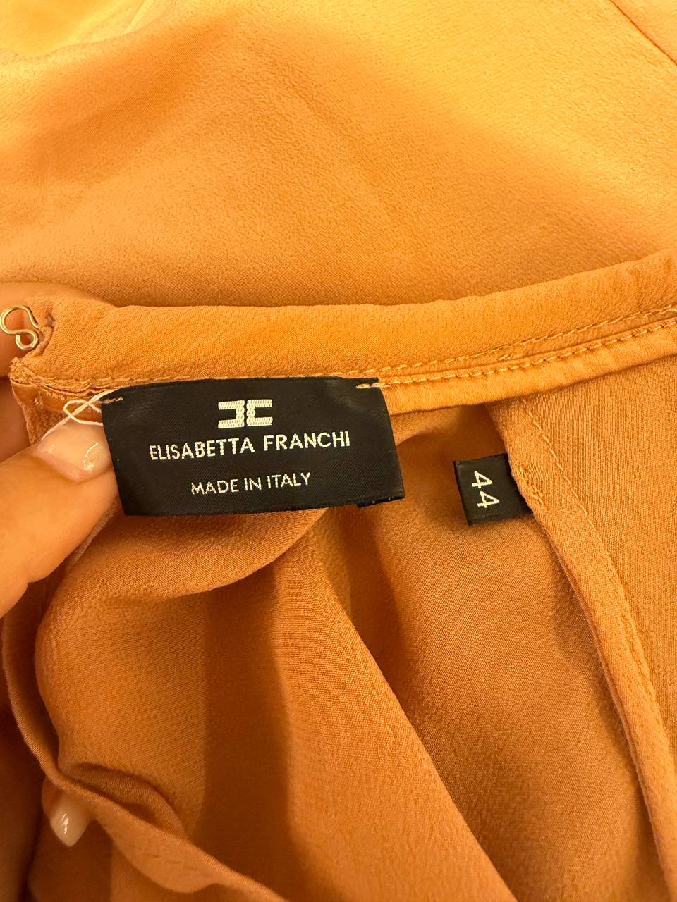 CAMICIA BLUSA MANICA LUNGA NUDE ELISABETTA FRANCHI Tg 44