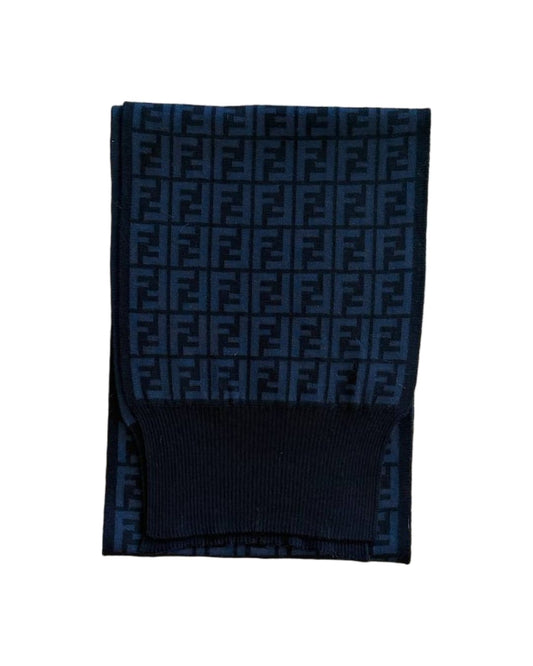 SCIARPA UNISEX FENDI MONOGRAMMA FF BLU NAVY