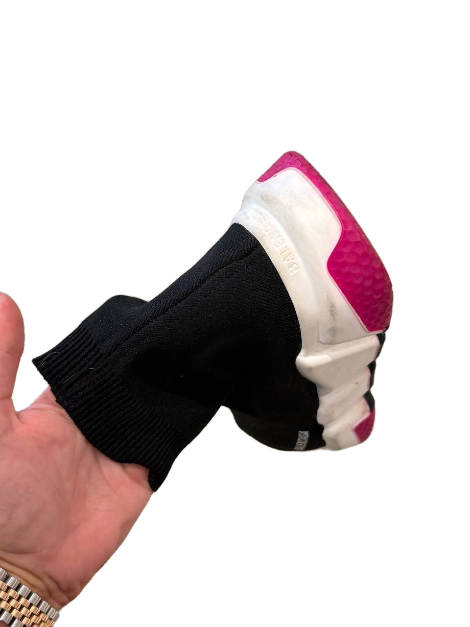 SNEAKERS BALENCIAGA SPEED TRAINER NERO FUCSIA Nr 38