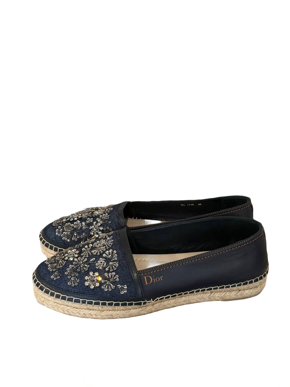 ESPADRILLAS CHRISTIAN DIOR  DENIM PERLINE Nr 40