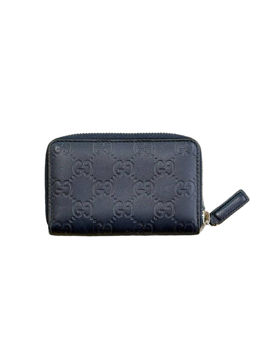 PICCOLO PORTAFOGLIO GUCCI BLU NAVY GG CON SCATOLA