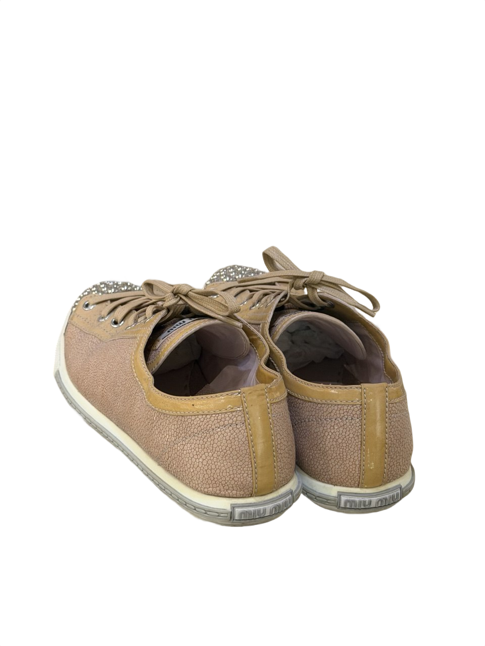 SNEAKERS MIUMIU CIPRIA PUNTA METALLICA BORCHIATA Nr 40
