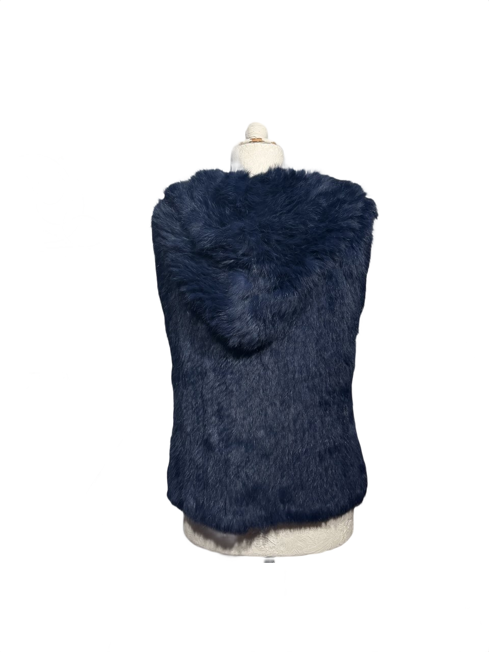 SMANICATO LAPIN BLU CON CAPPUCCIO Tg 40