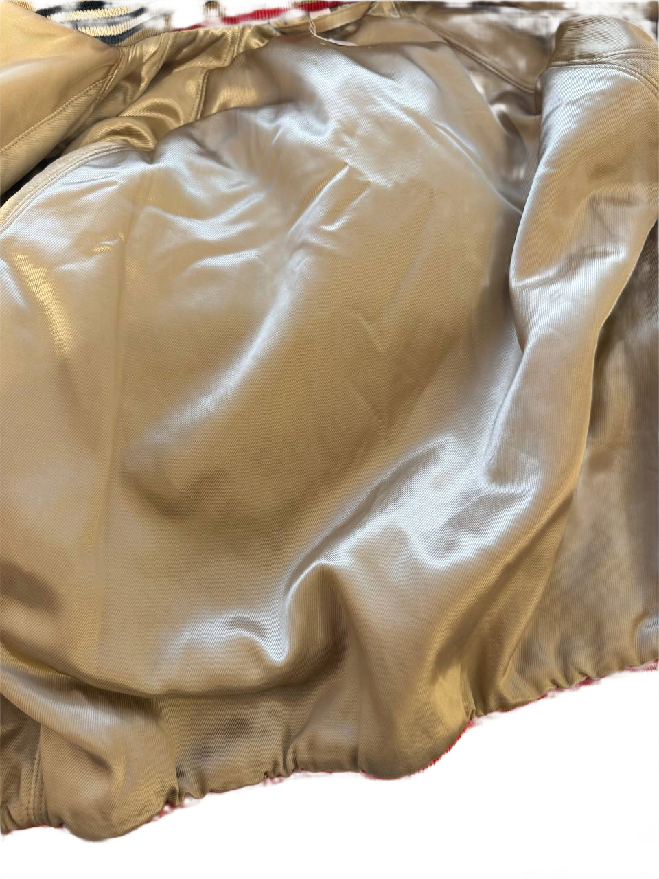 BOMBER BURBERRY SATINATO ORO/ARANCIO TB Tg 38