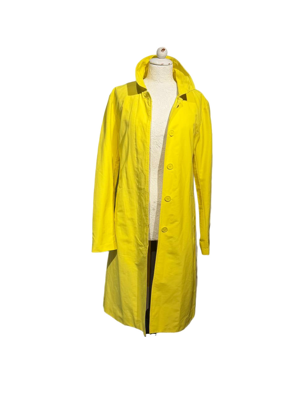 IMPERMEABILE MAX&CO GIALLO CON CINTURA Tg 46