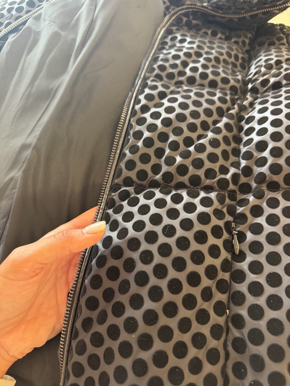 PIUMINO ARMANI JEANS NERO POIS VELLUTO Tg 42