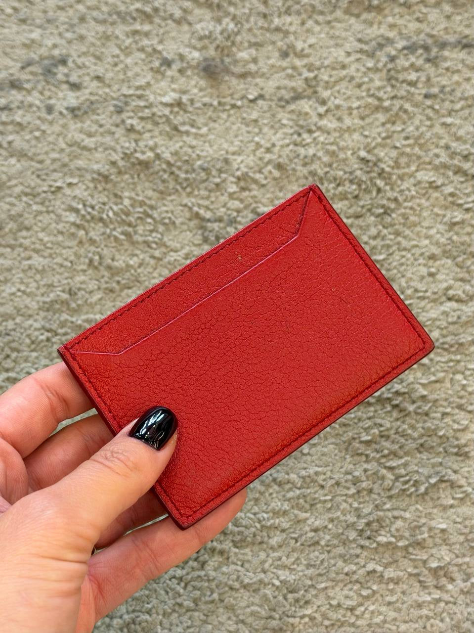 PORTACARTE PRADA PELLE VITELLO GRAIN ROSSO