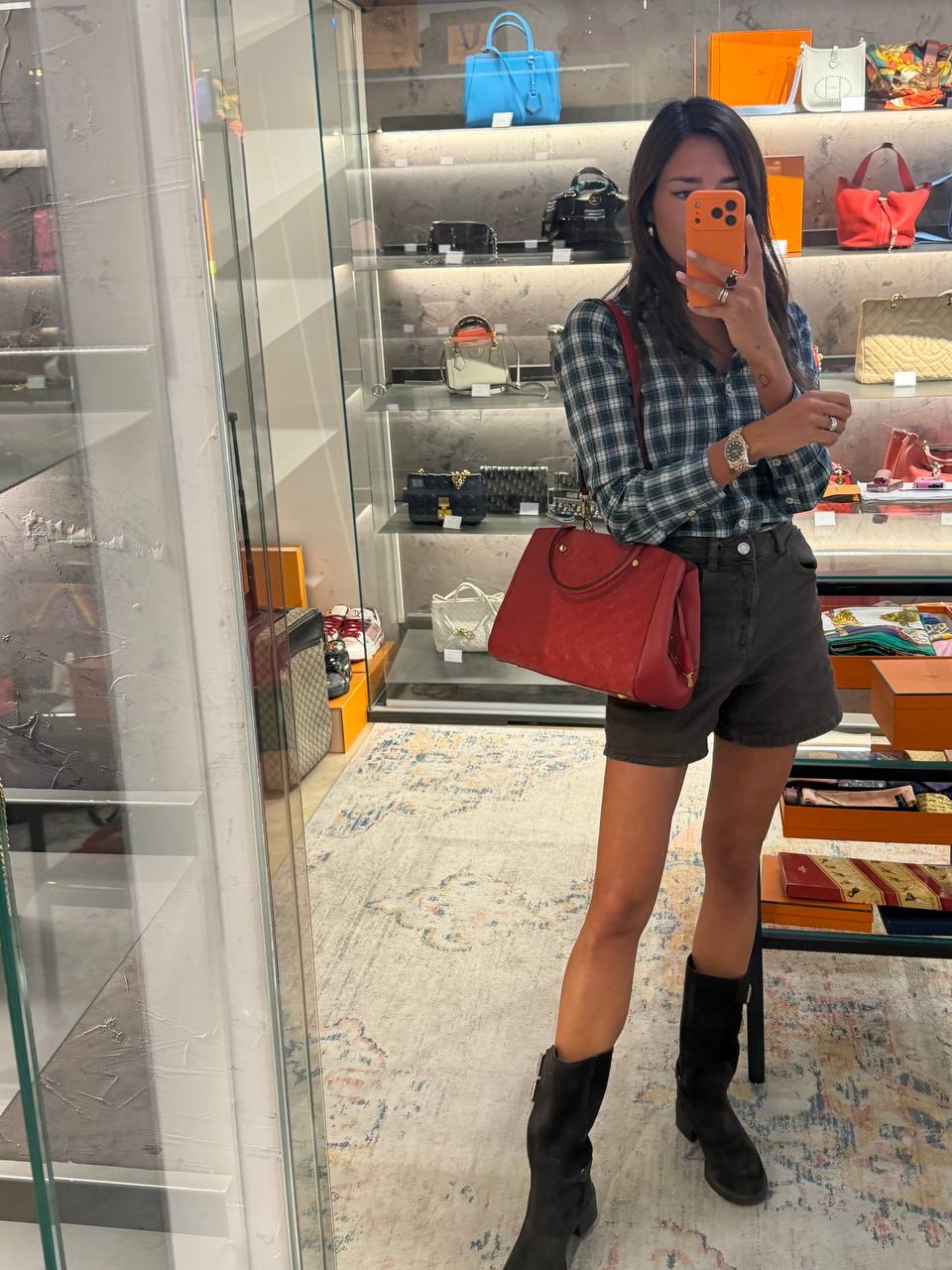 MONTAIGNE MM PELLE EMPREINTE ROSSA LOUIS VUITTON
