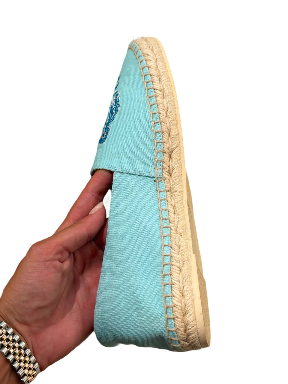 ESPADRILLAS KENZO PARIS TELA TURCHESE Nr 41