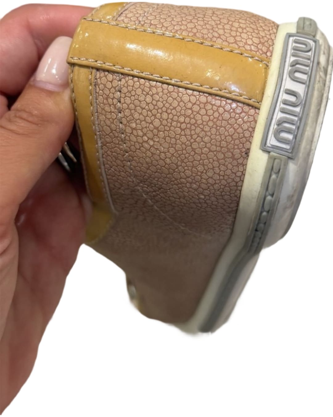 SNEAKERS MIUMIU CIPRIA PUNTA METALLICA BORCHIATA Nr 40