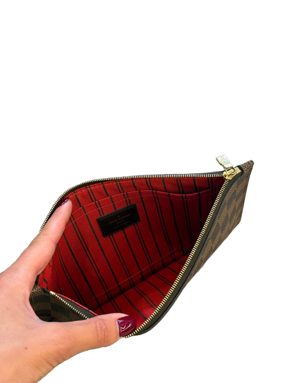 POCHETTE PIATTA LOUIS VUITTON DAMIER EBENE