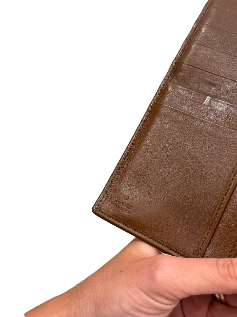 PORTAFOGLIO GUCCI PELLE GUCCISSIMA COGNAC