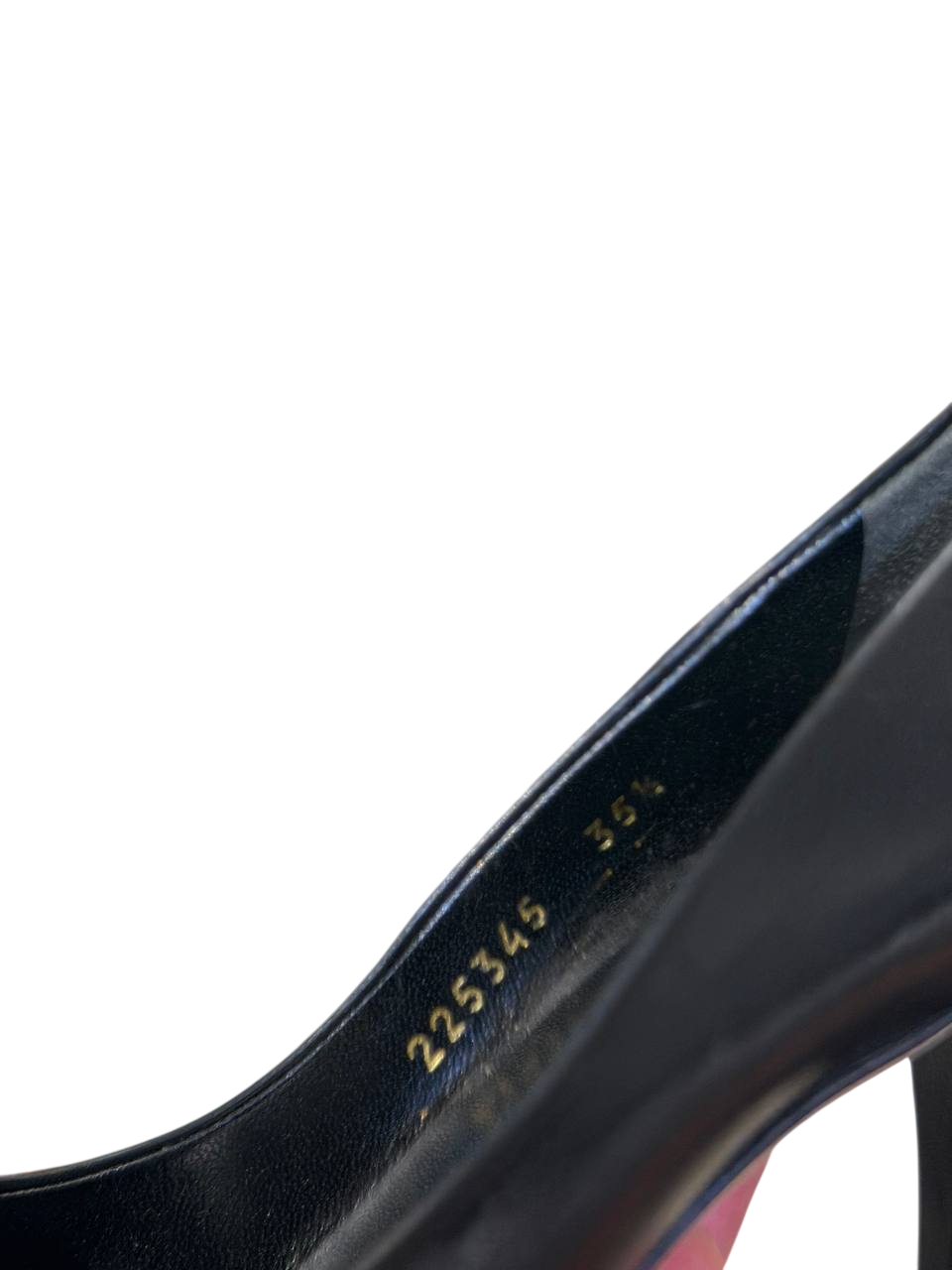 GUCCI DÉCOLLETÉ NERA PELLE WEB TACCO GROSSO Nr 35.5