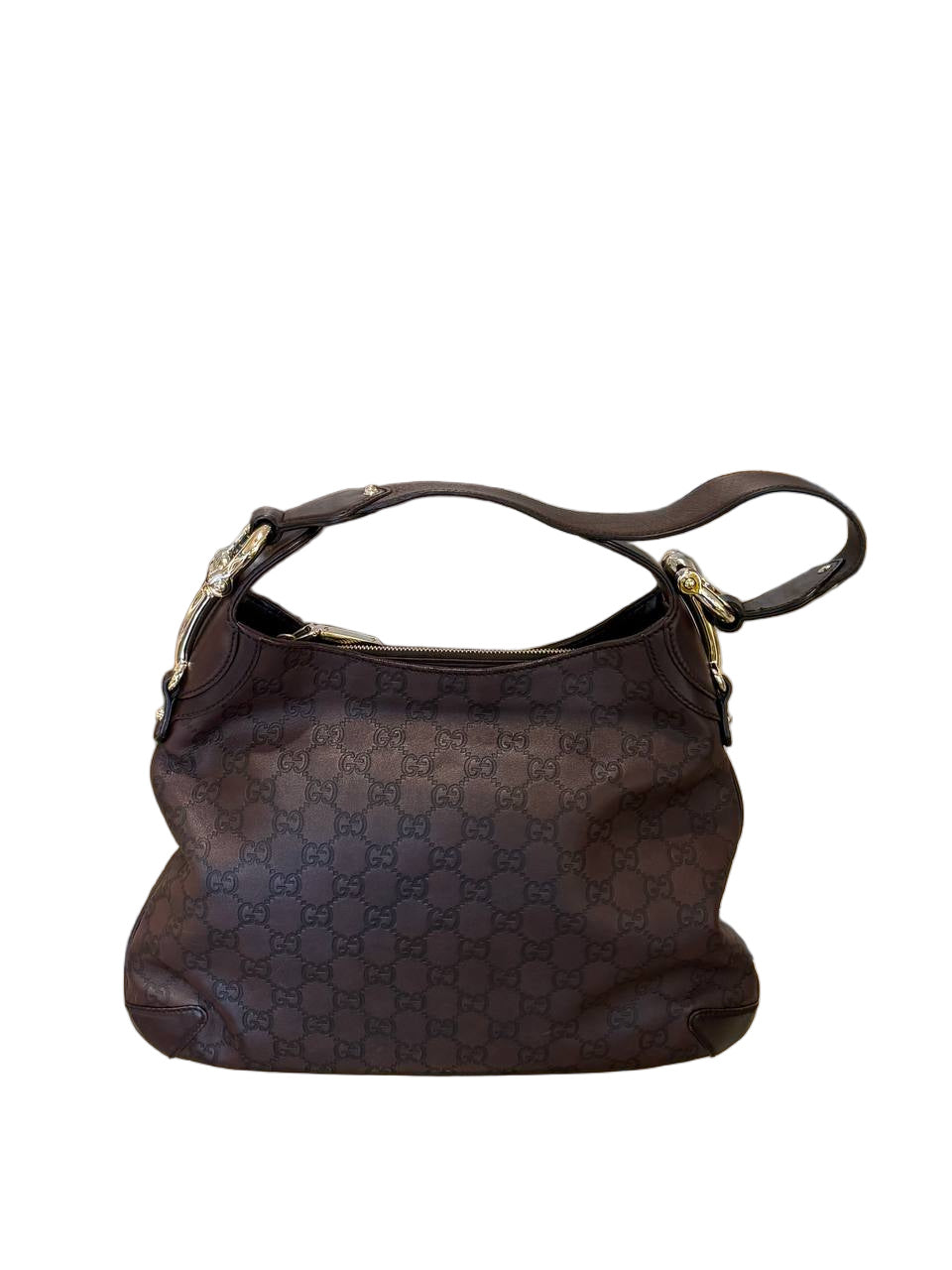 BORSA A SPALLA GUCCI GUCCISSIMA MARRONE