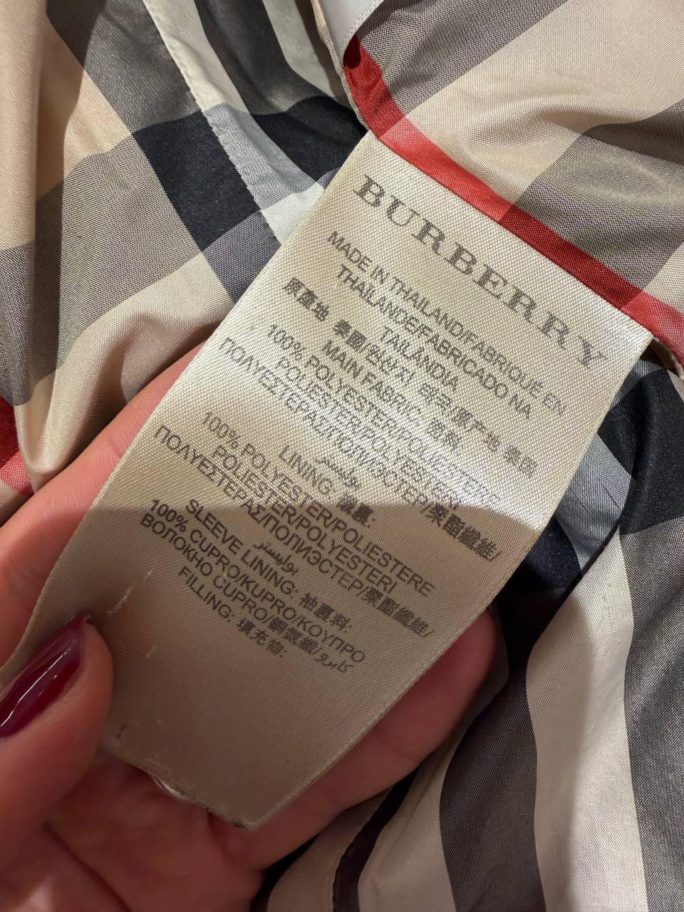 PIUMINO BURBERRY BRIT NERO CON CINTURA Tg M