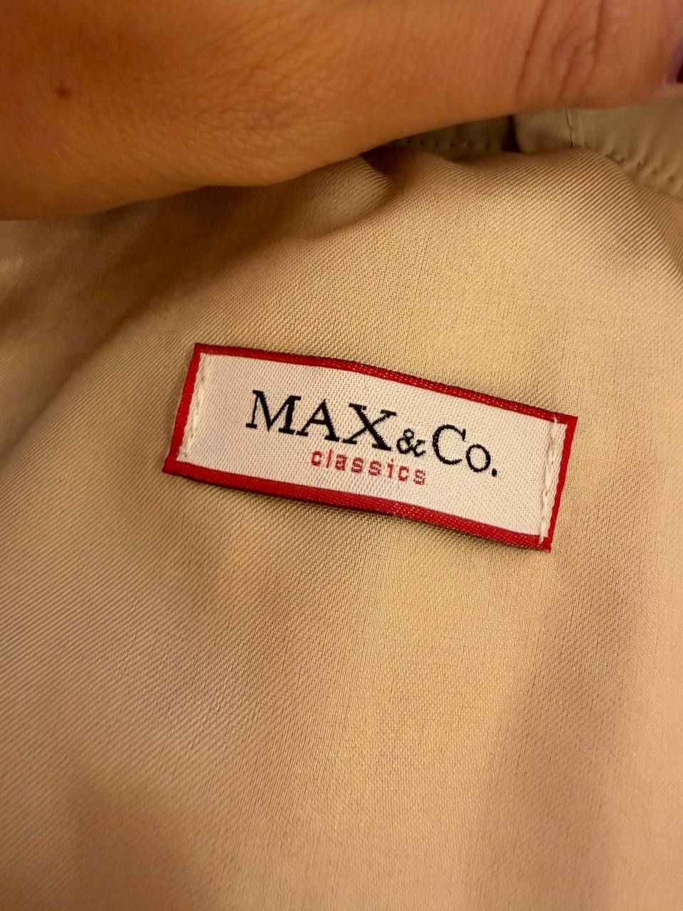 IMPERMEABILE MAX&CO BEIGE DOPPIOPETTO Tg 44