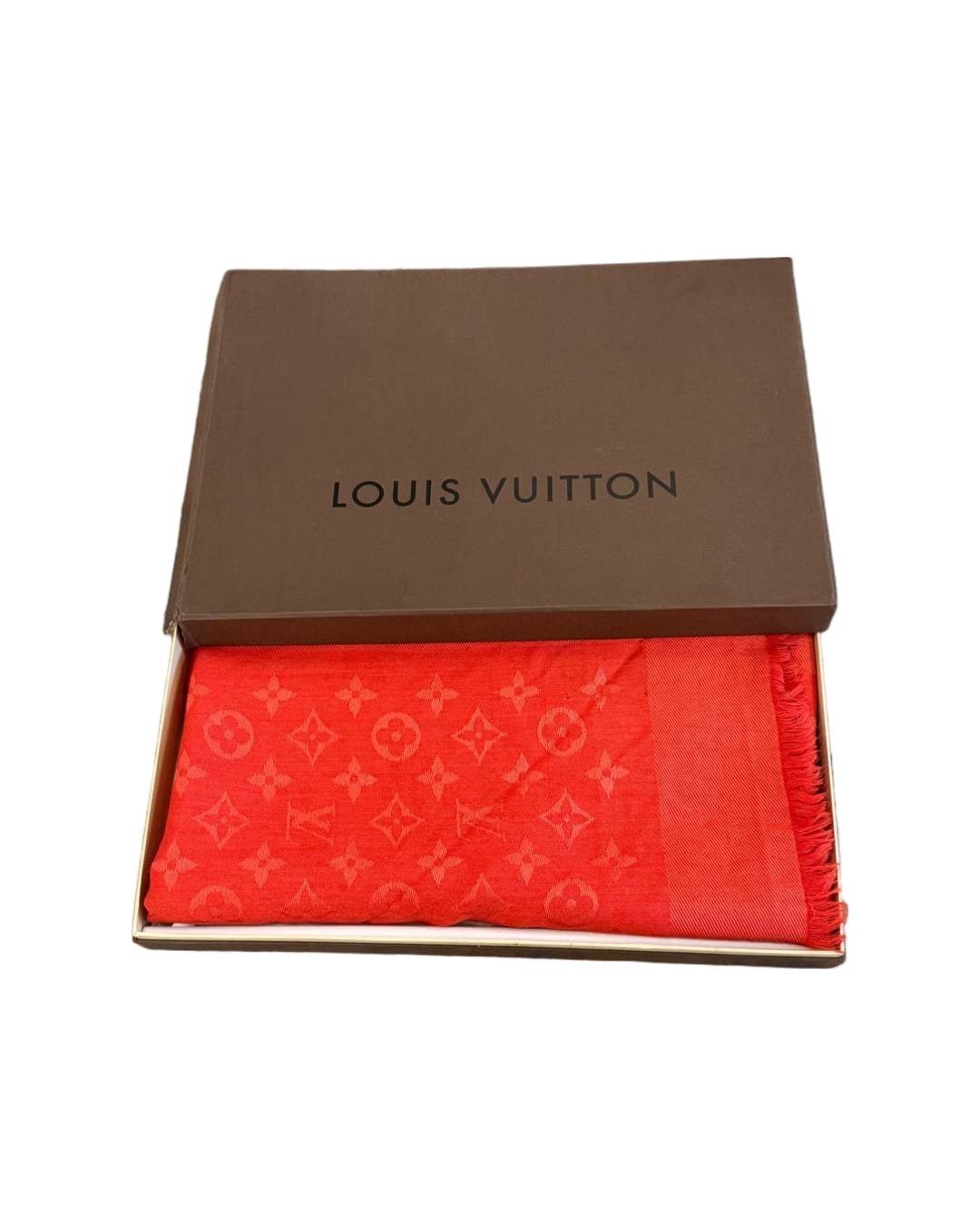 STOLA LOUIS VUITTON MONOGRAM CLASSIC ROSSA / CORALLO