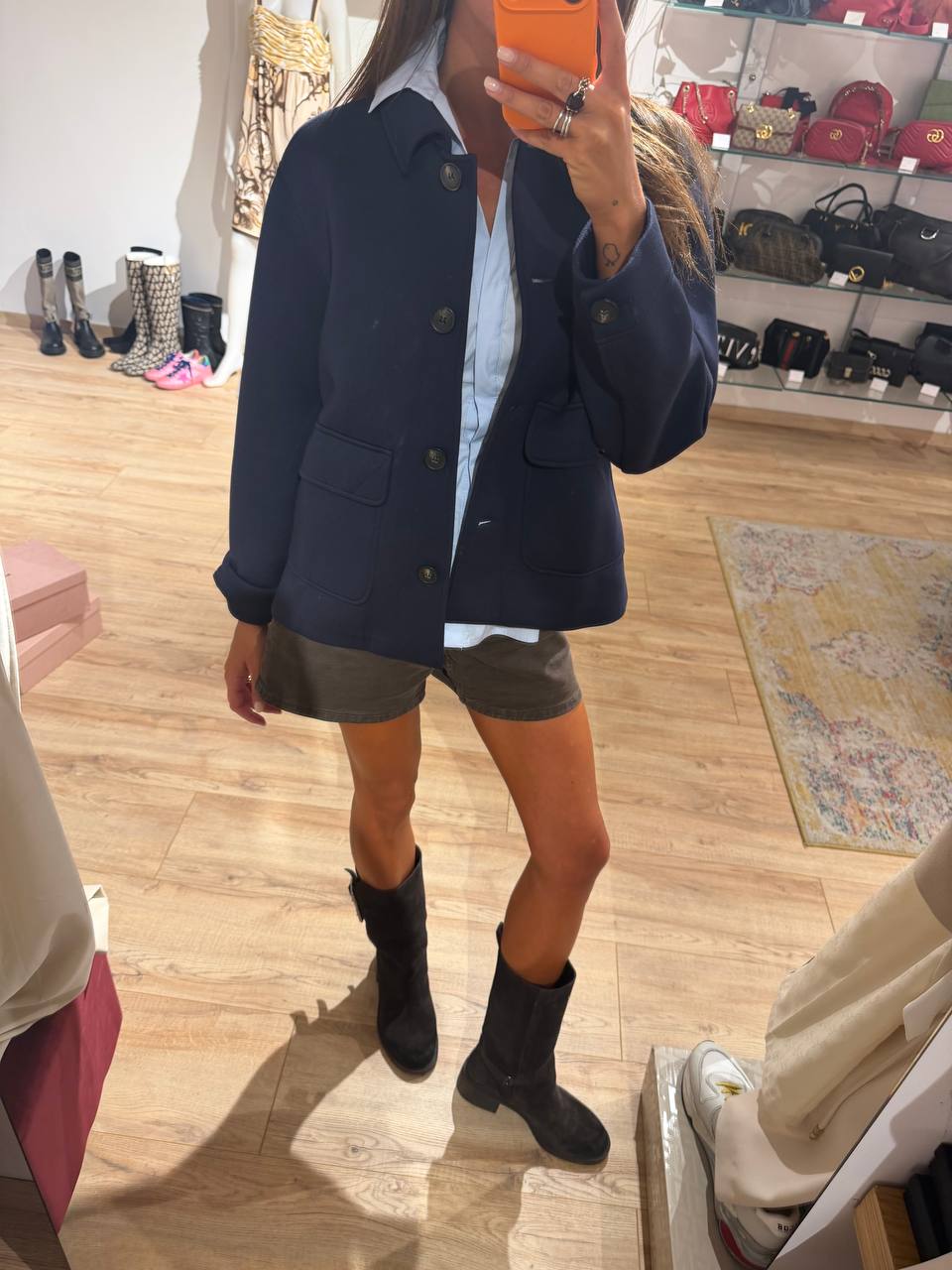 GIACCA FELPATA WEEKEND MAXMARA  BLU NAVY Tg L