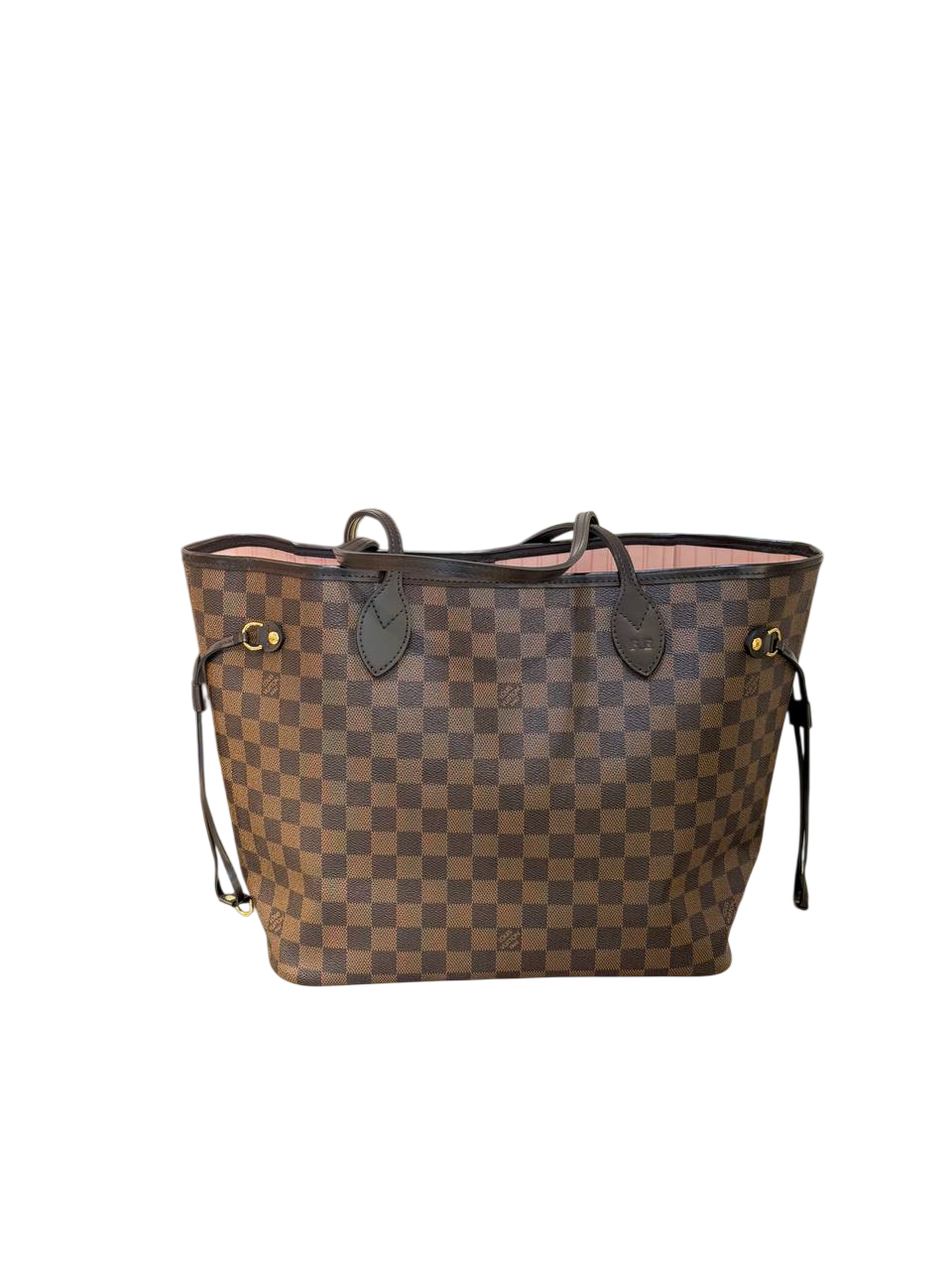LOUIS VUITTON NEVERFULL MM  DAMIER EBENE INTERNO ROSA