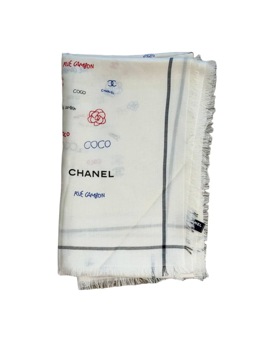 STOLA CHANEL SETA CASHMERE RUE CAMBON MULTICOLOR