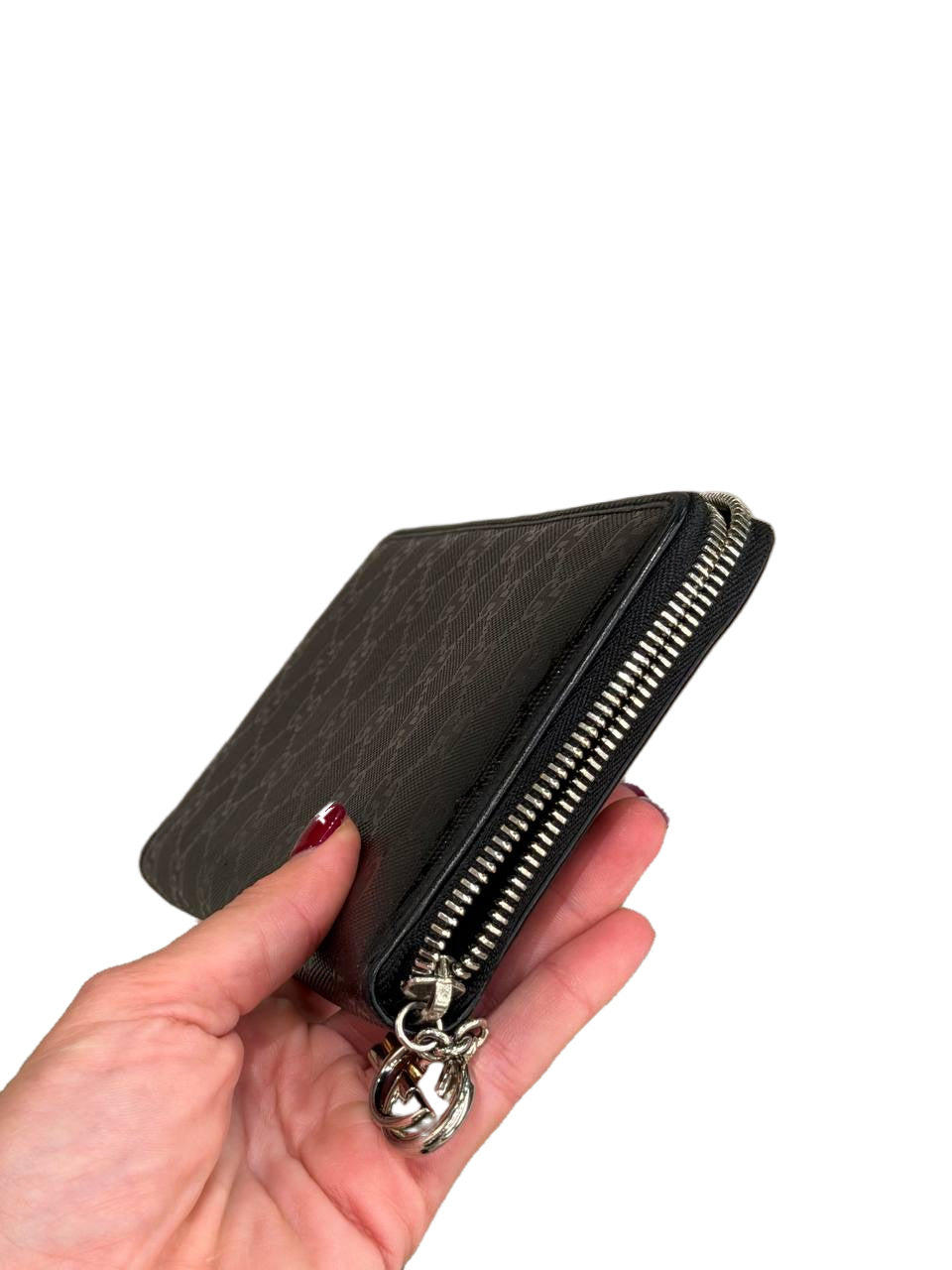PORTAFOGLIO GUCCI ZIP AROUND GG NERO PVC