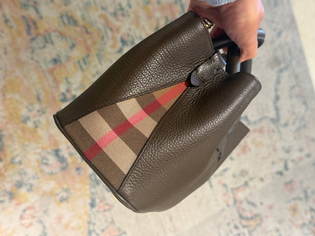 BURBERRY MINI BERMONDSEY TOTE CIOCCOLATO