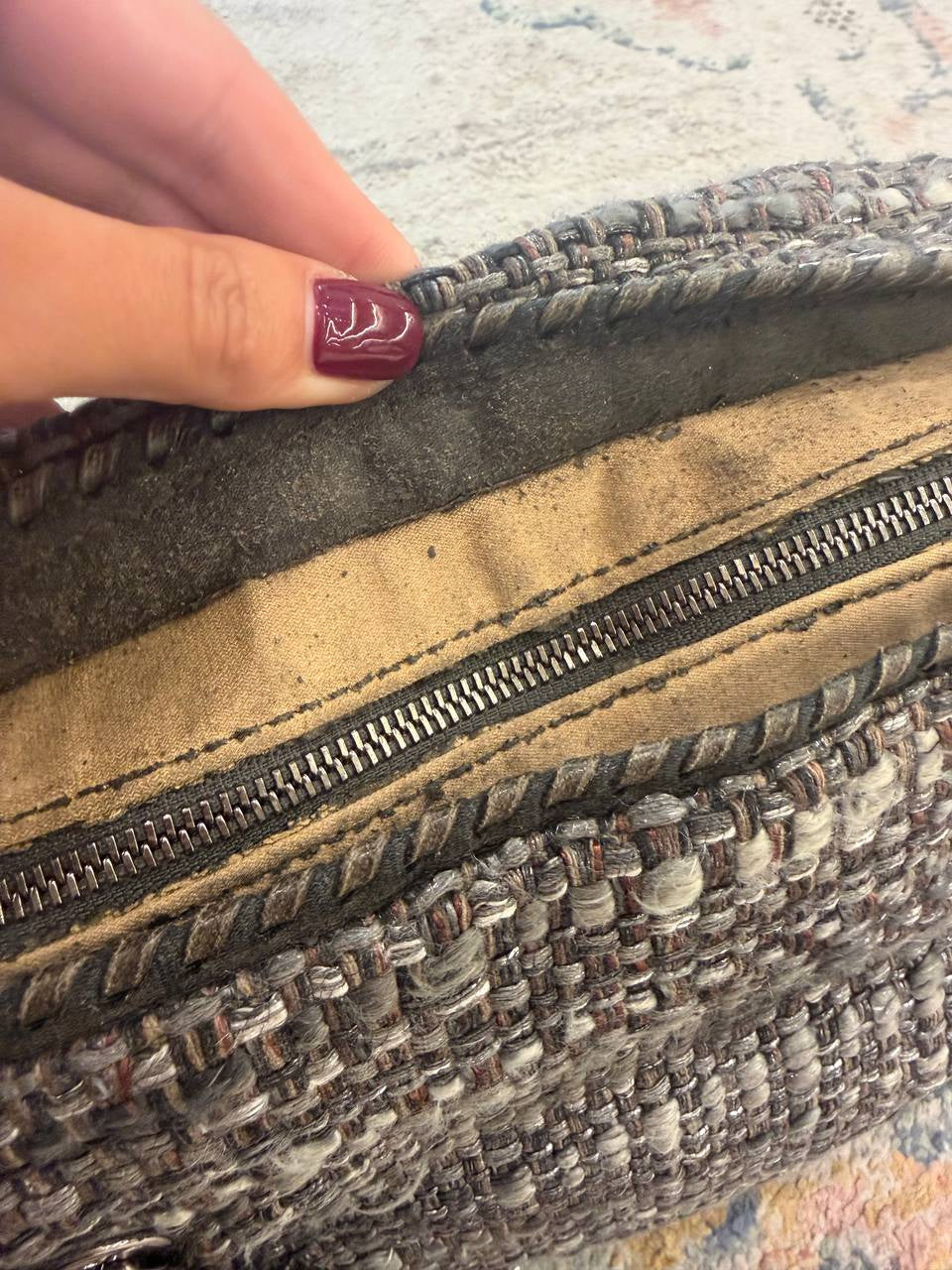 BORSA STELLA McCARTNEY FALABELLA TOTE TWEED GRIGIO