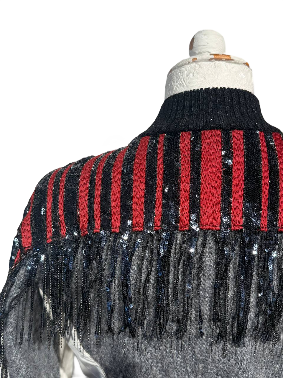 BOMBER AVIU FRANGE PAILLETTES Tg XS
