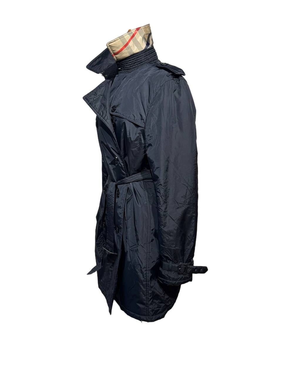 TRENCH IMPERMEABILE BURBERRY BLU NAVY TG 44