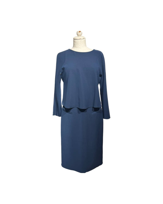 ABITO ARMANI COLLEZIONI BLU NAVY EFFETTO DUE PEZZI Tg 42