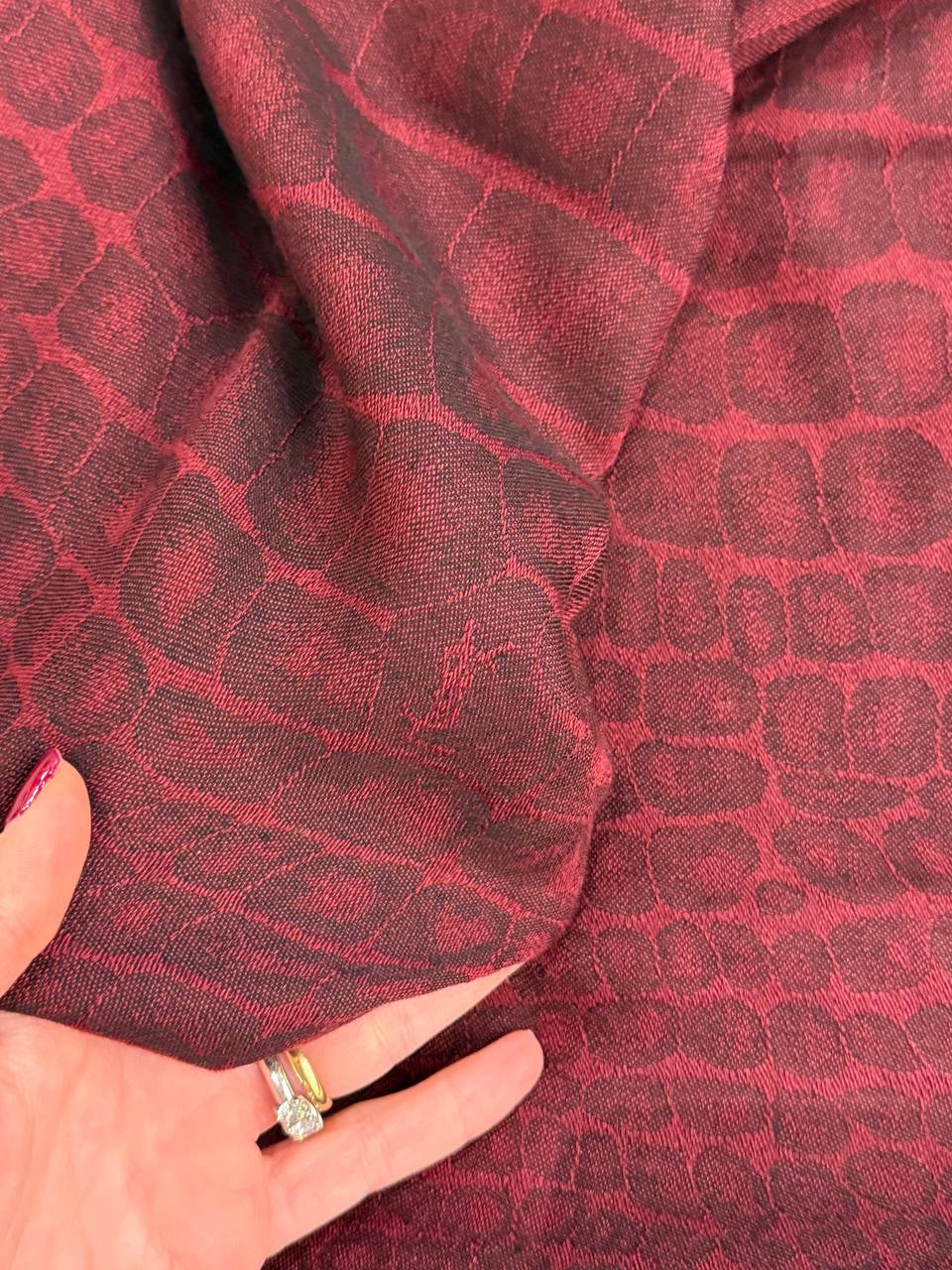 PASHMINA YSL BORDEAUX TRAMA COCCODRILLO BORDEAUX