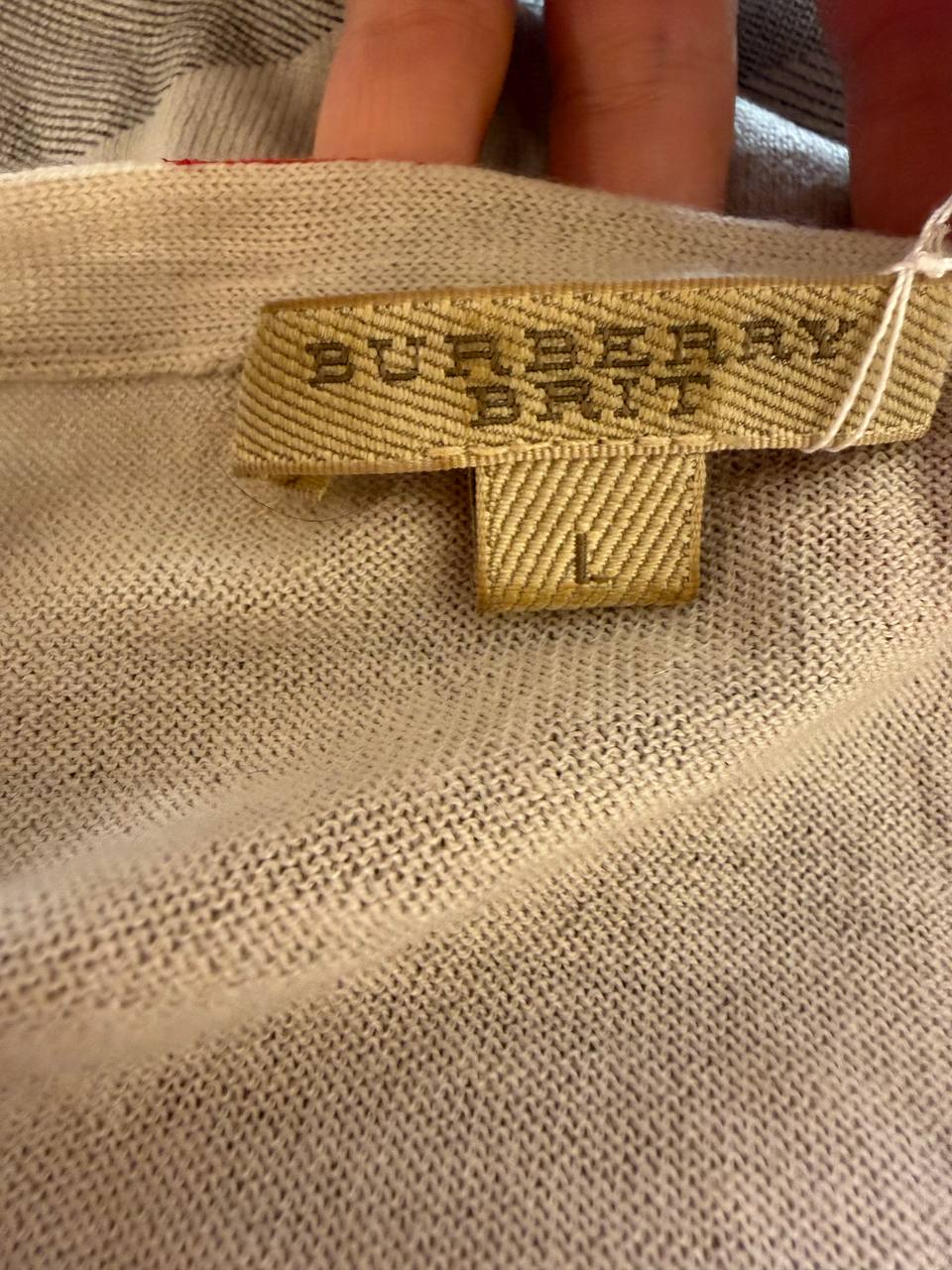 CARDIGAN BURBERRY BRIT  CHECK LANA CASHMERE Tg L