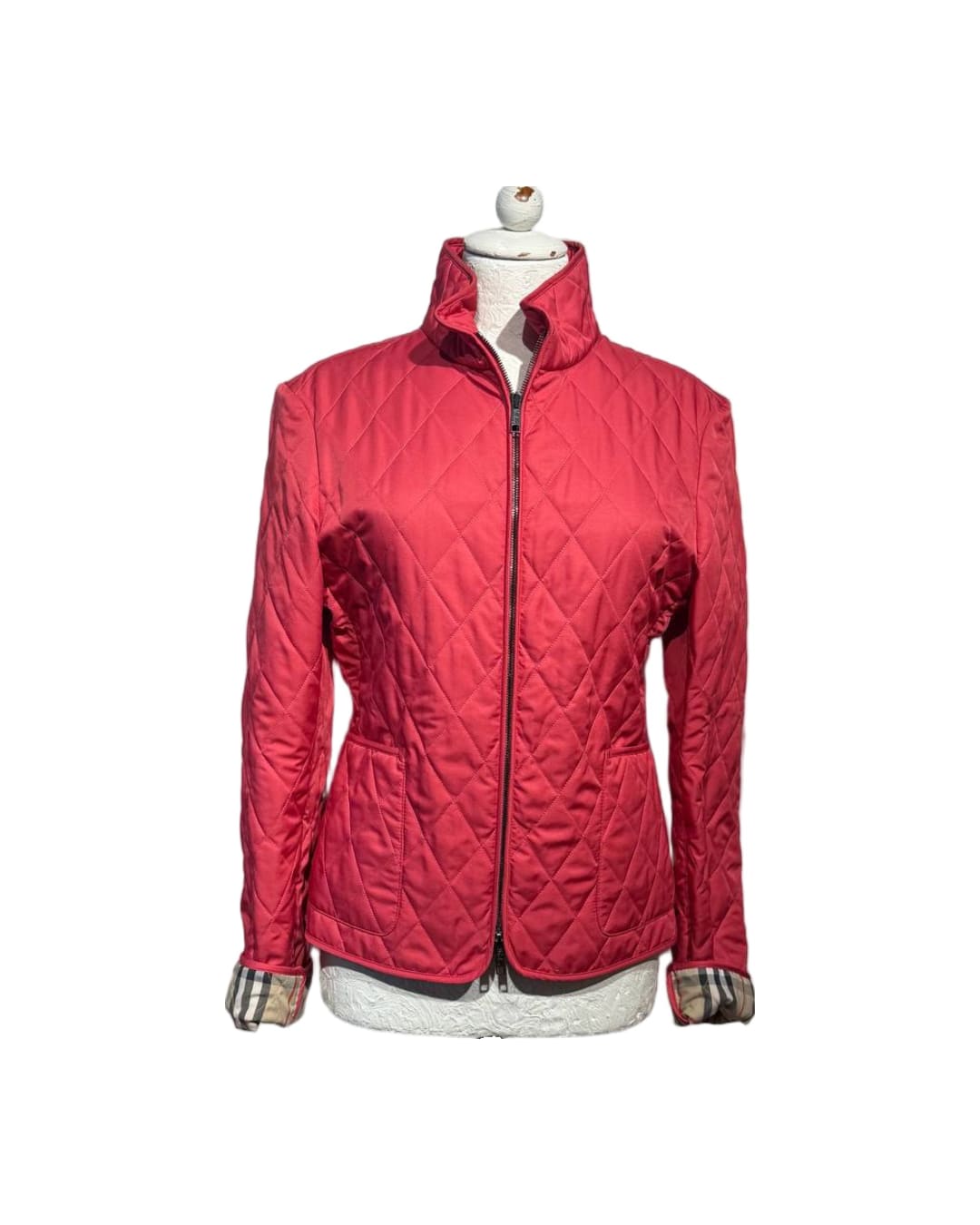 PIUMINO LEGGERO BURBERRY TRAPUNTATO MAGENTA Tg M