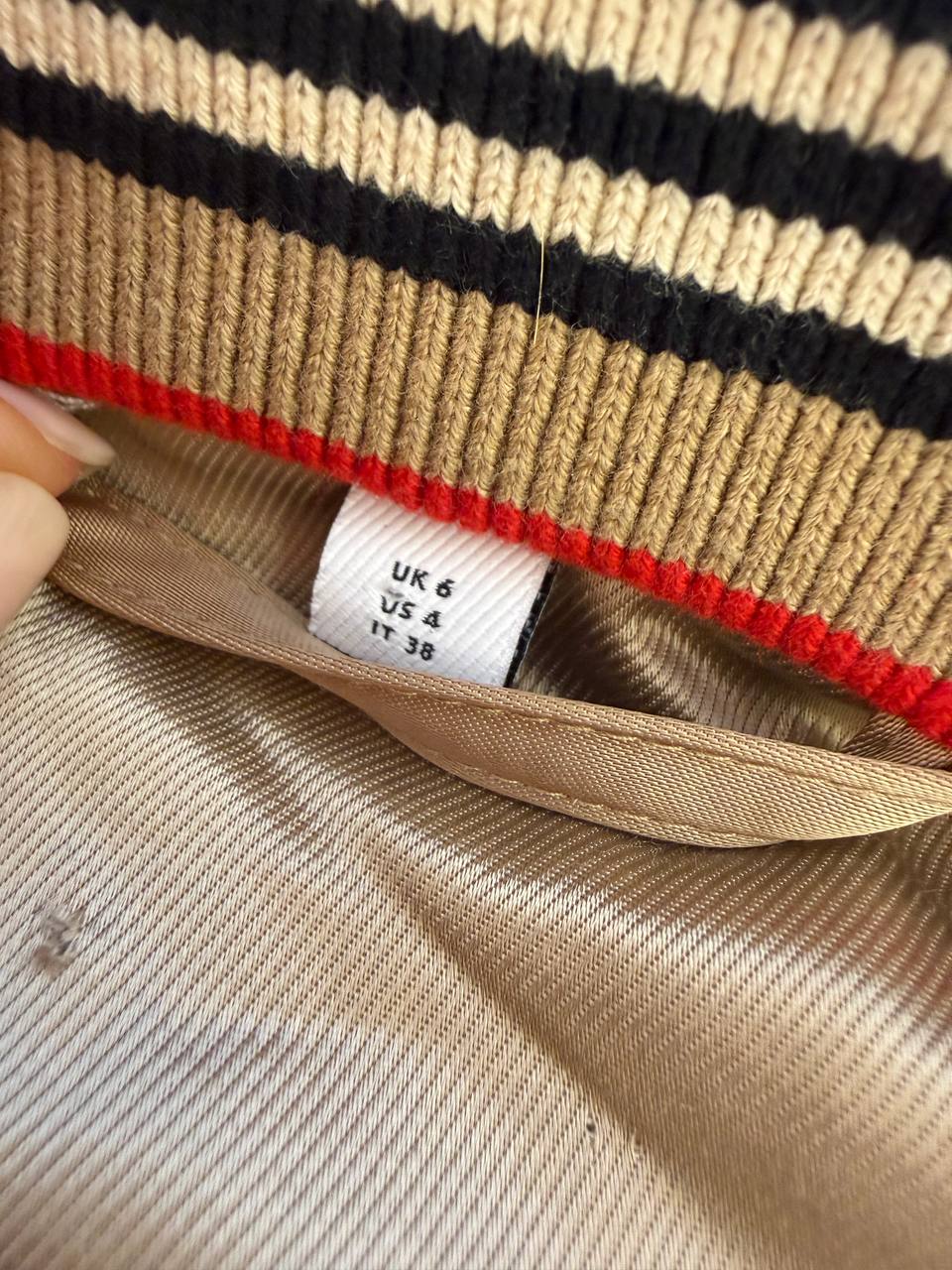 BOMBER BURBERRY SATINATO ORO/ARANCIO TB Tg 38