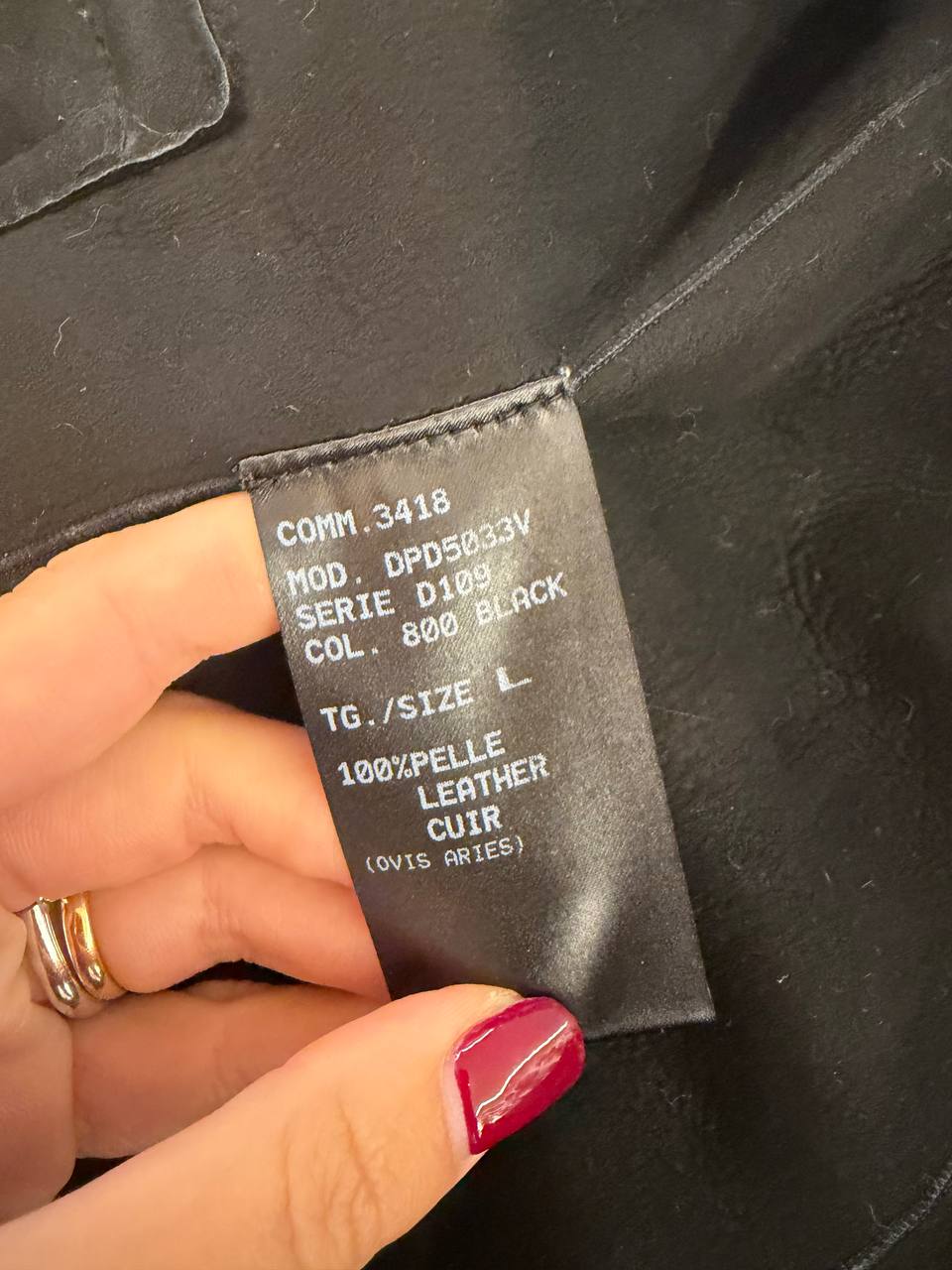 GIACCA MONTONE DROME NERO con ZIP ASIMMETRICA Tg L