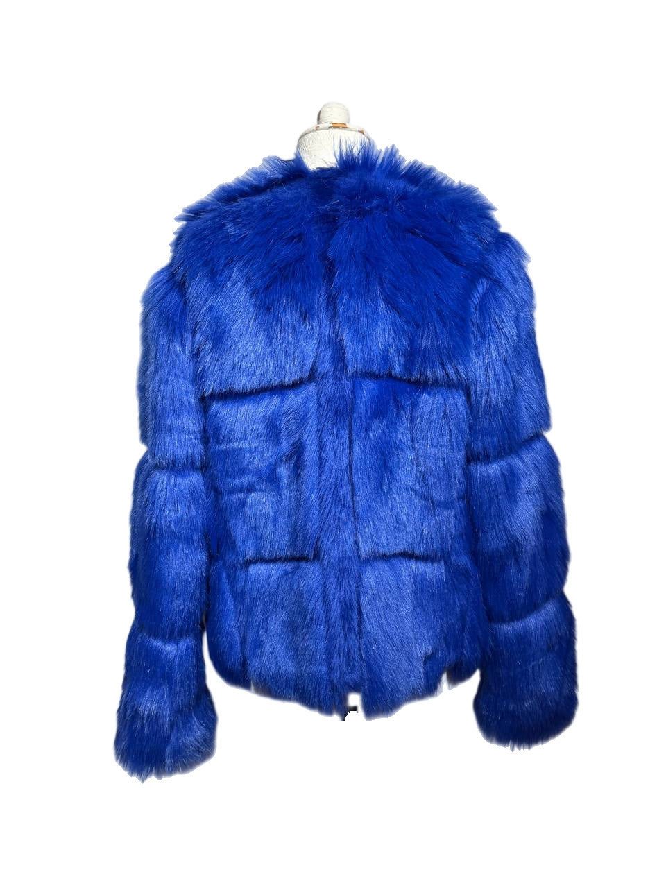 ECO PELLICCIA BLU ELETTRICO Tg 40