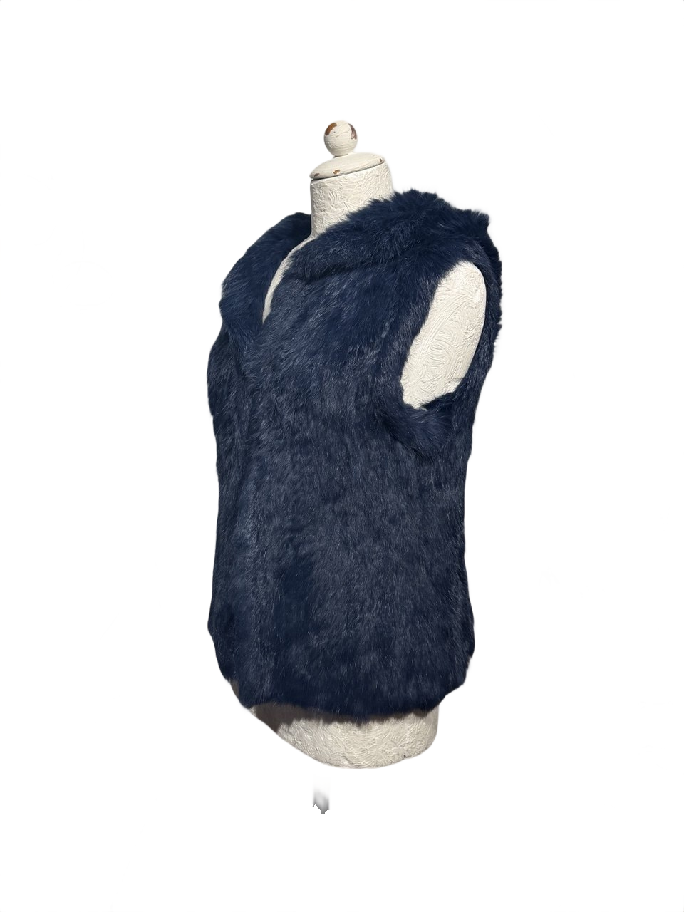 SMANICATO LAPIN BLU CON CAPPUCCIO Tg 40