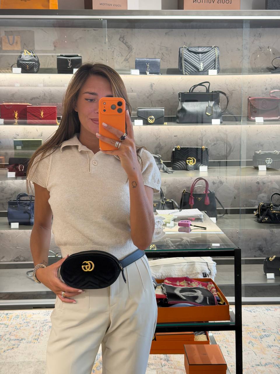 MARSUPIO GUCCI MARMONT VELLUTO NERO