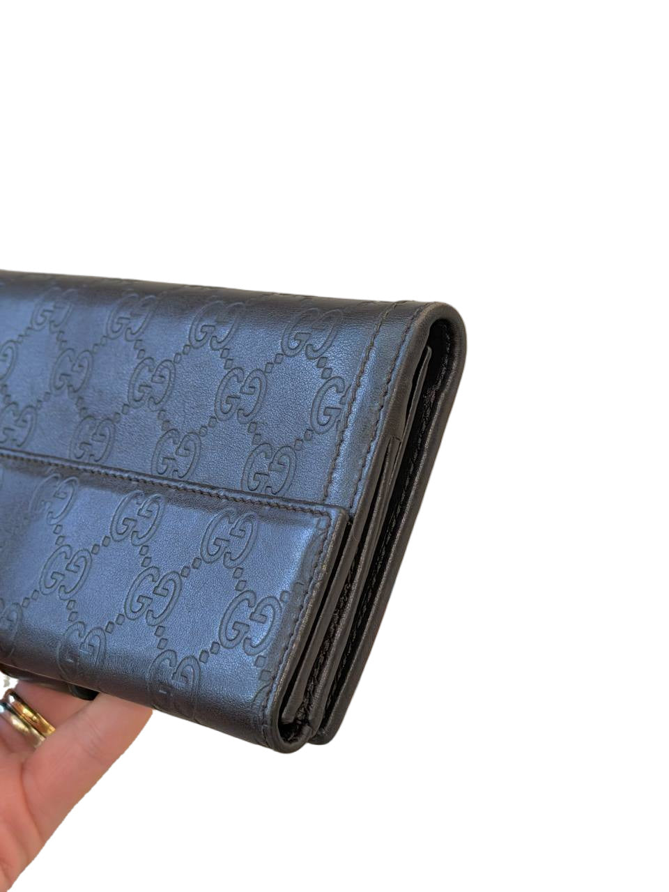 PORTAFOGLIO GUCCI CONTINENTAL PELLE GUCCISSIMA MARRONE