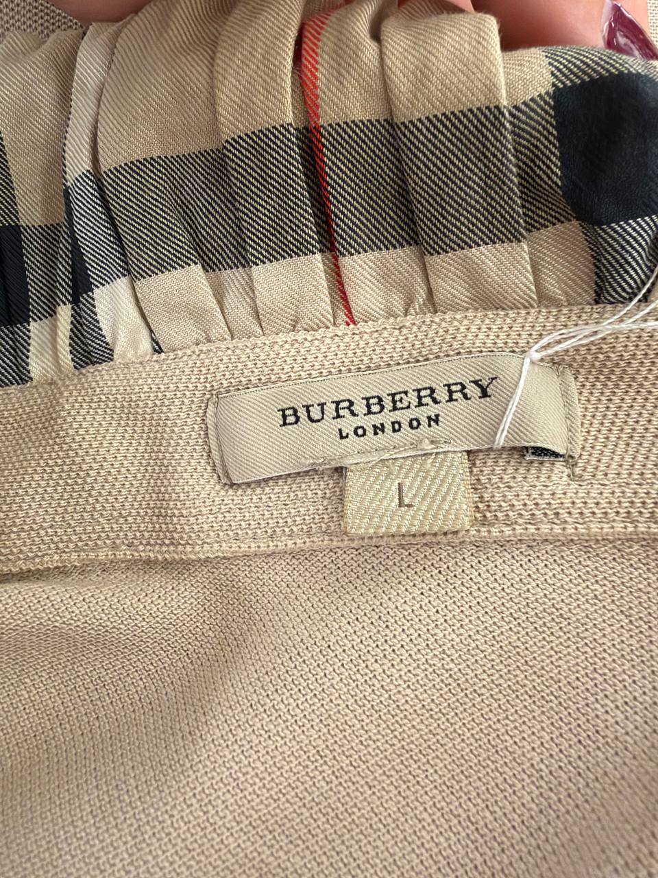 POLO BURBERRY BEIGE COLLETTO CHECK Tg L