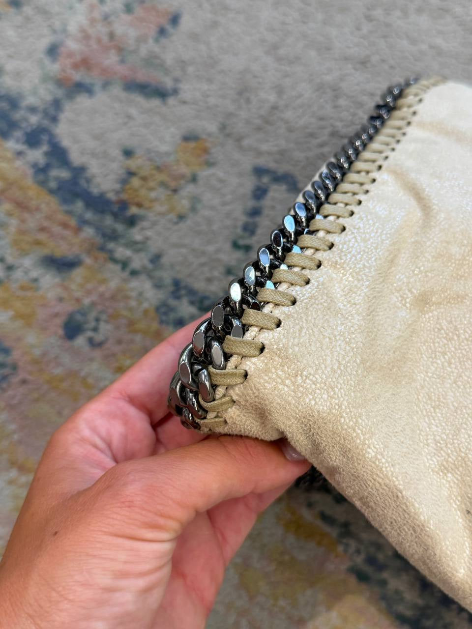 MINI STELLA MCCARTNEY FALABELLA COLOR BURRO