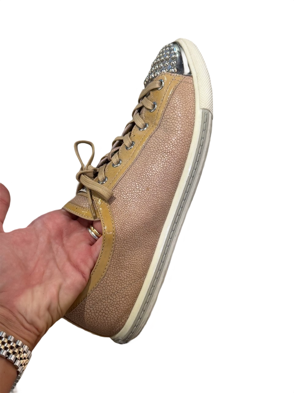 SNEAKERS MIUMIU CIPRIA PUNTA METALLICA BORCHIATA Nr 40
