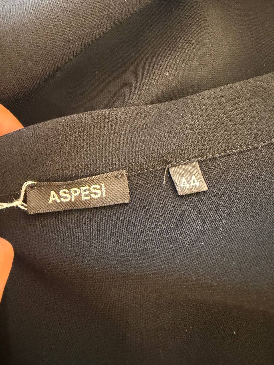 CARDIGAN ASPESI VELLUTO NERO BIMATERICO Tg 44