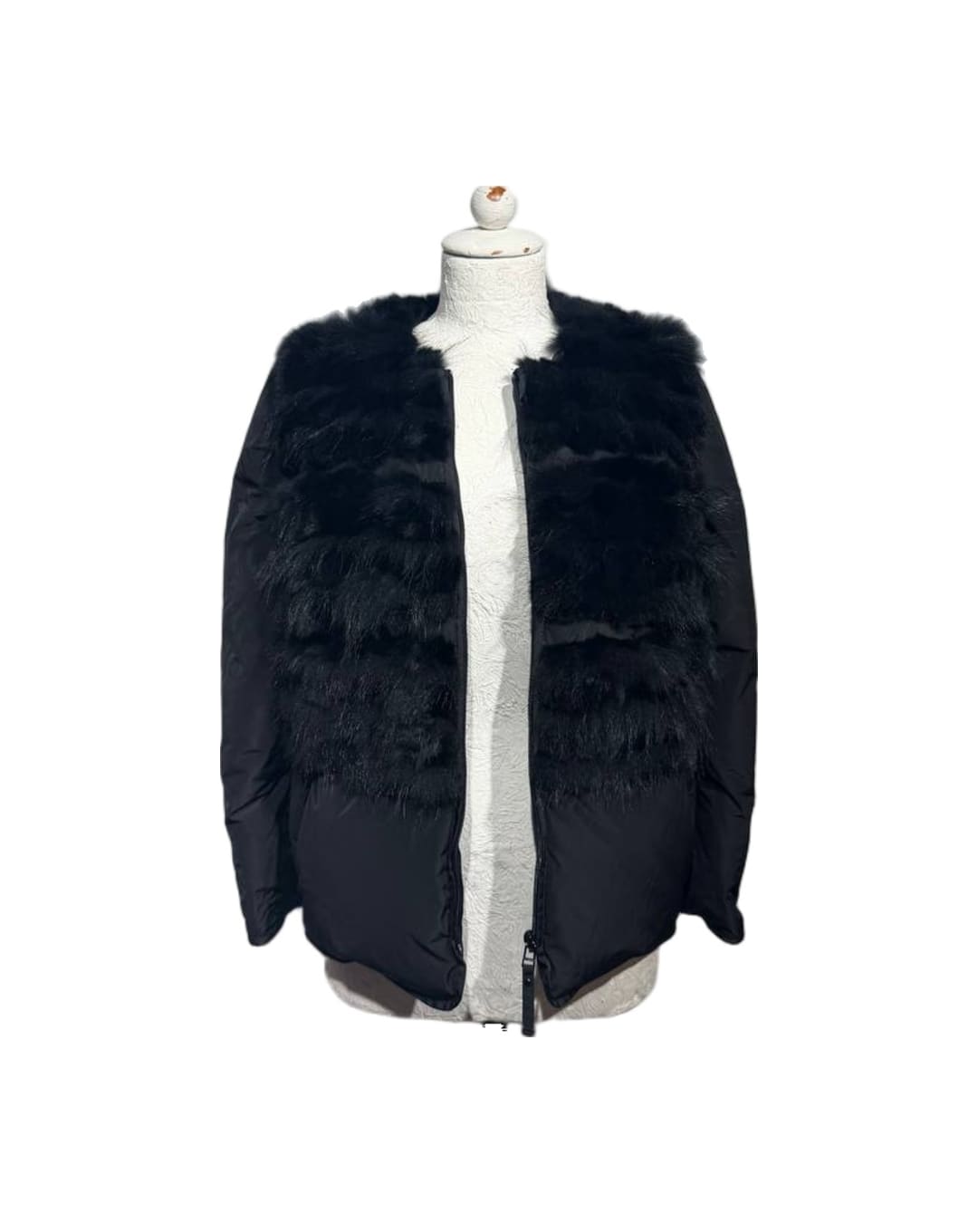 PIUMINO NERO CON PELO NERO MURMASKI E LAPIN Tg 42