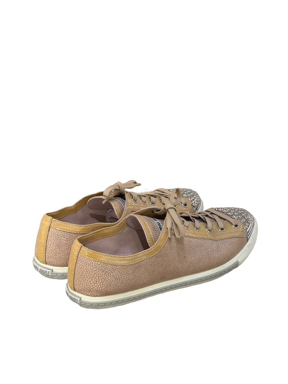 SNEAKERS MIUMIU CIPRIA PUNTA METALLICA BORCHIATA Nr 40