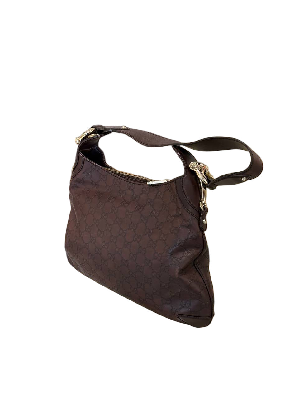 BORSA A SPALLA GUCCI GUCCISSIMA MARRONE