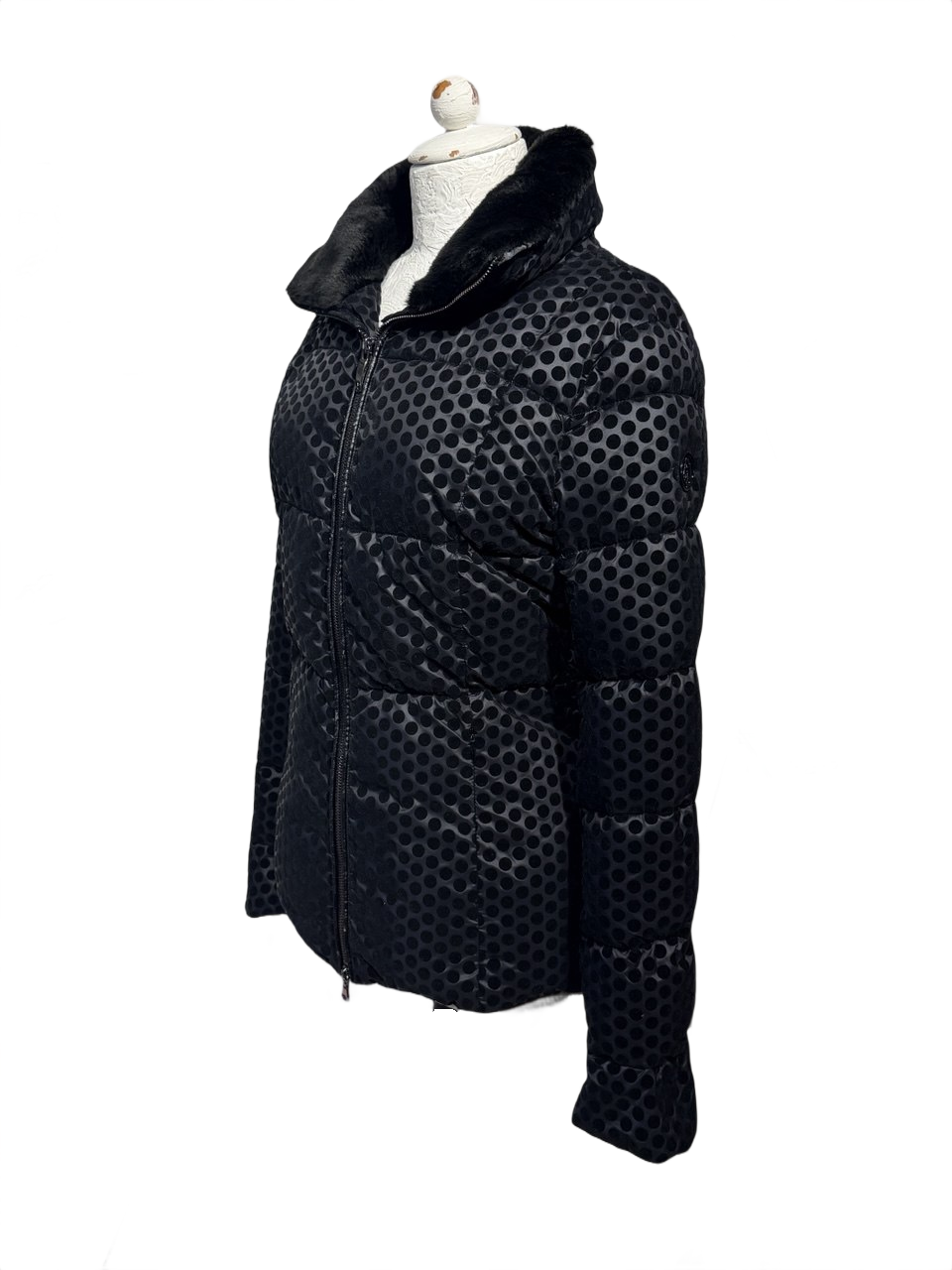 PIUMINO ARMANI JEANS NERO POIS VELLUTO Tg 42