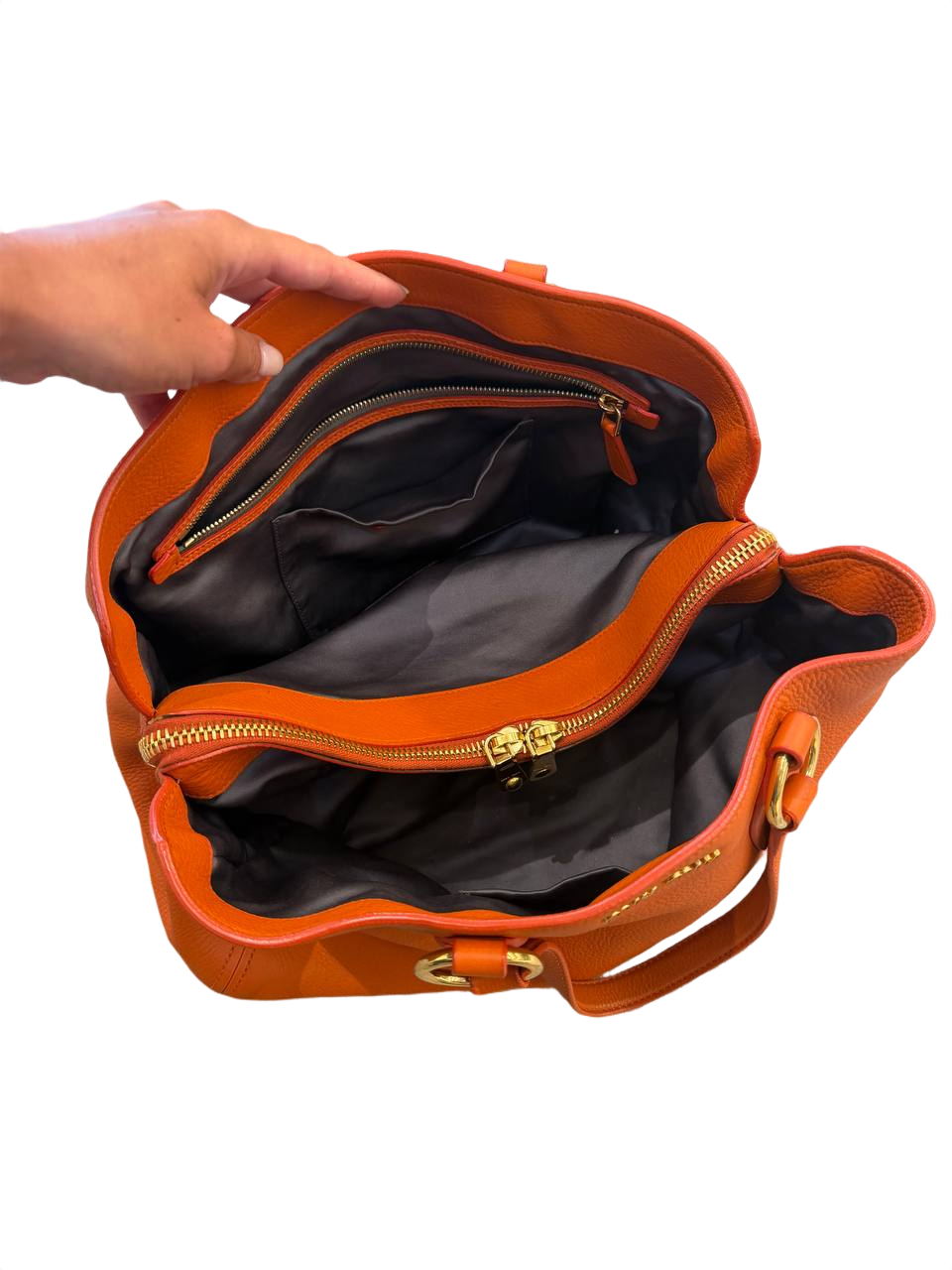 BORSA MIUMIU TOTE PELLE ARANCIONE