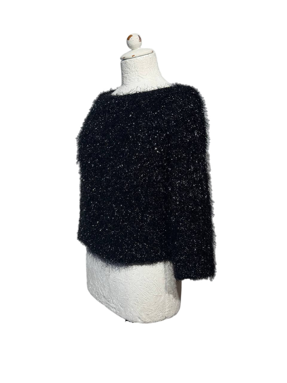 MAGLIA EYELASH LUREX NERA Tg S